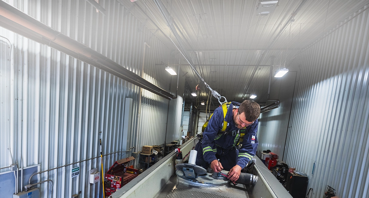 Seaboard Transport technician performing equipment maintenance