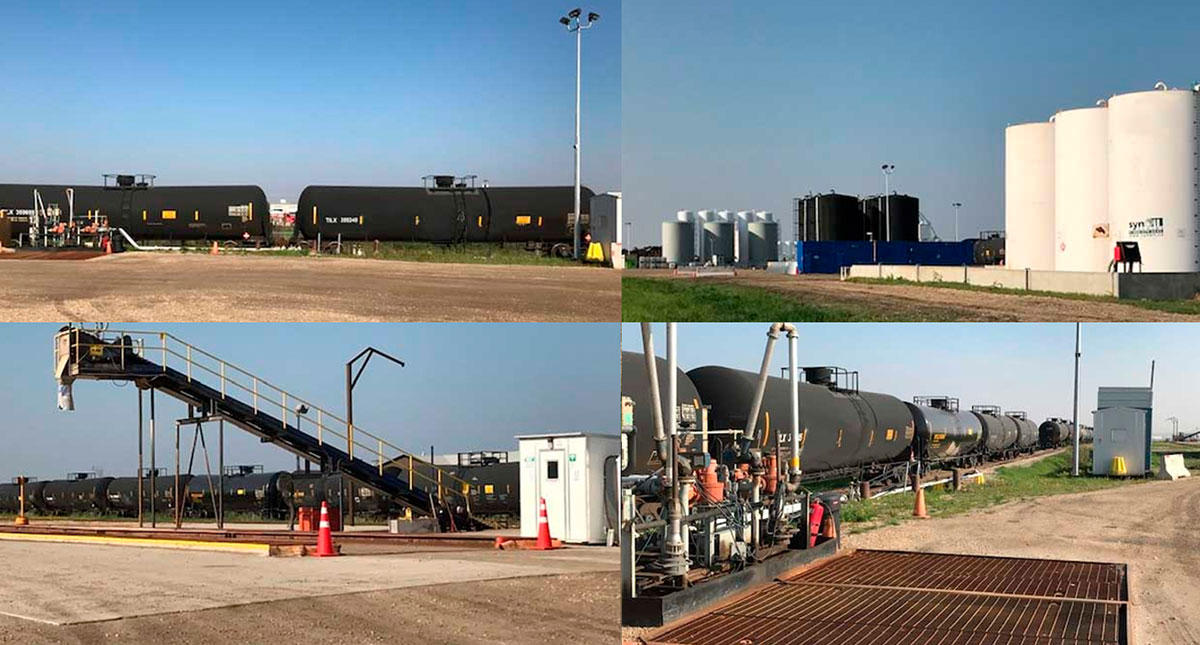 Seaboard Bulk Terminals facility photos including transloading equipment and intermodal tanks